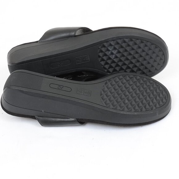 A2 By Aerosoles Air Flow Black Women's Size 9M Wedge Thong Sandals - Picture 6 of 7
